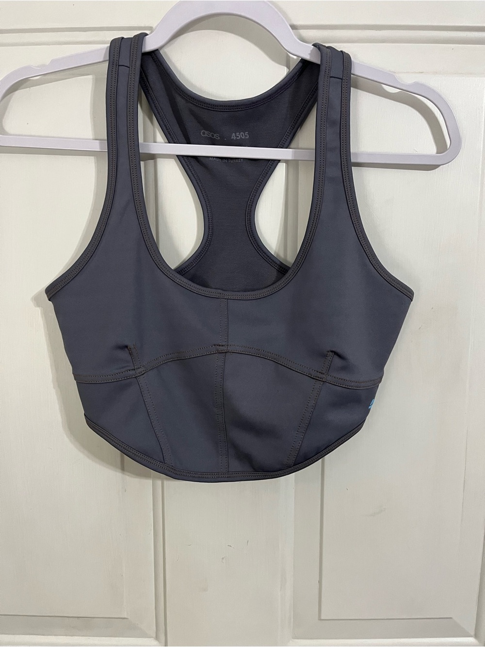 ASOS Dark Gray Racerback Sports Bra